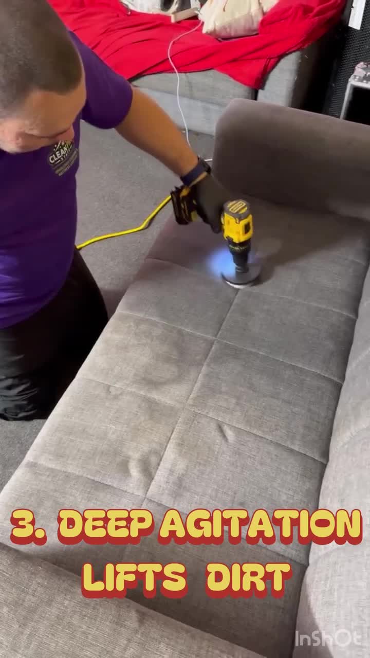 Our upholstery cleaning process